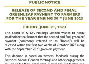 KTDA to Distribute Final Bonus and Bank Refunds to Farmers Next Week