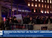Ice Dump Recreates Boston’s Historic Harbor Protest